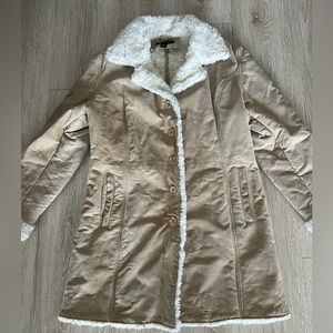Static Vintage tan leather coat